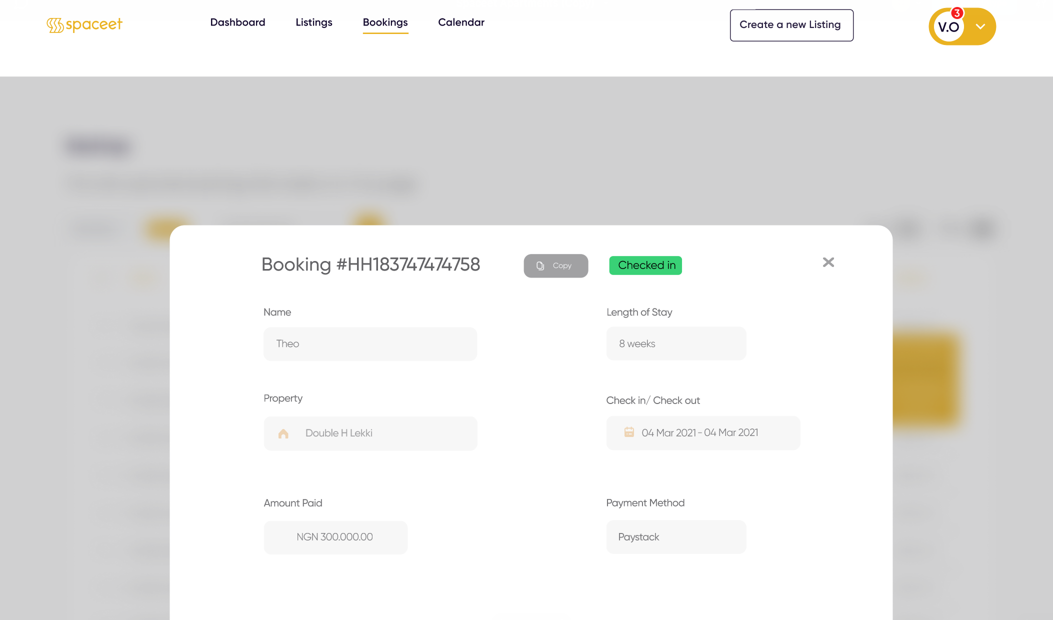 Spaceet Booking Confirmation